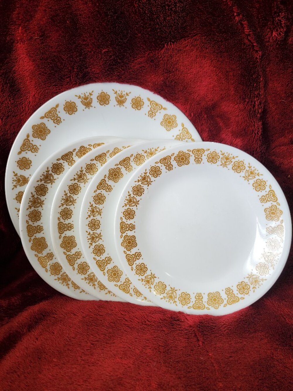 Corelle Corning Vintage Butterfly Gold Bundle Set Salad and Dessert Plates